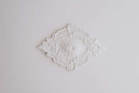 Beautiful pattern on the wall made of clayの写真素材