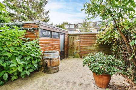 Attractive courtyard of the house with lots of greenery