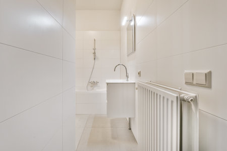 Interior design of modern bathroom at homeの写真素材