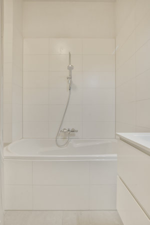 Interior design of modern bathroom at home