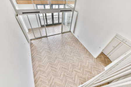 View from the top floor to the first