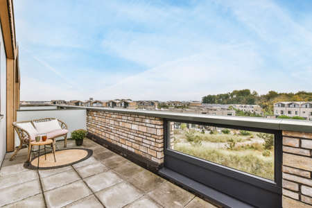 Stunning design of a gorgeous balcony with amazing views