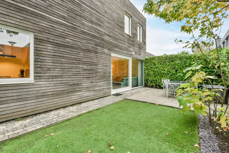 Beautiful view of a residential building yard
