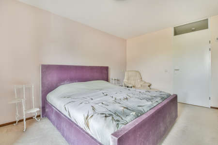 Luxurious bedroom with a soft bed and an elastic mattress