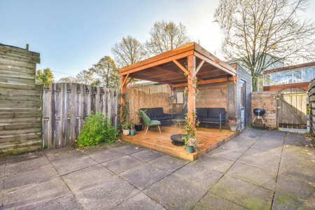 View of the beautiful veranda of the house