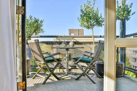 View of the beautiful veranda of the house