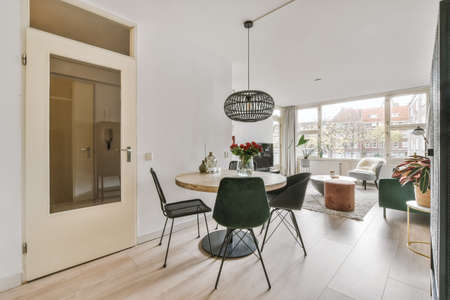Spacious dining room of a luxury house