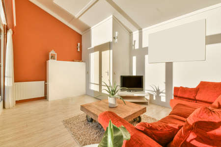 Interior of a beautiful living room. Modern and luxury house design
