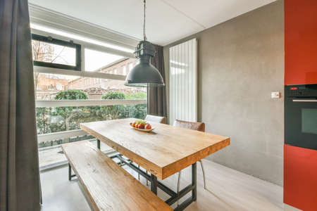 Spacious dining room of a luxury house