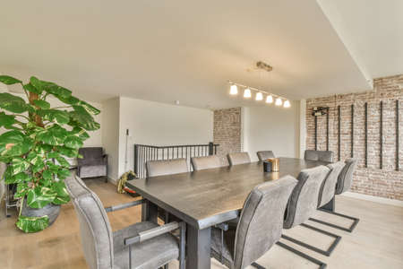 Spacious dining room of a luxury house