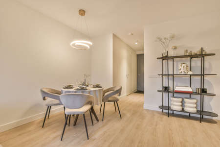Spacious dining room of a luxury house