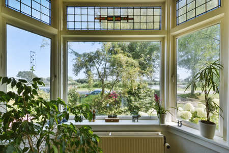 Delightful view from the window to a clean street