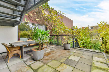 View of the beautiful veranda of the house