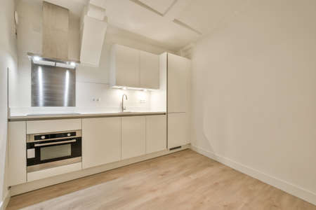 Interior design of modern fully equipped kitchenの写真素材