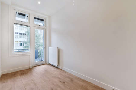 Interior of a lovely room with large windows