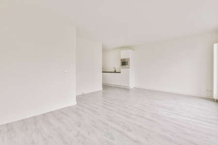 interior of en empty hall next to the kitchen room