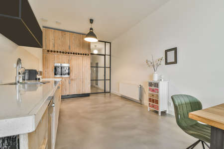 Interior of a beautiful kitchen of an elite house