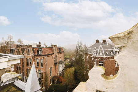 View from rooftop of the residenrial buildingの写真素材