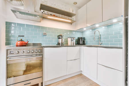 Interior of a kitchen in modern apartment