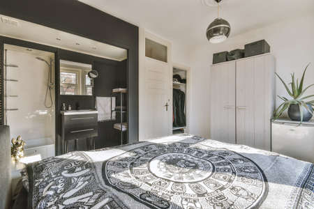 Luxury bedroom of house in beautiful design
