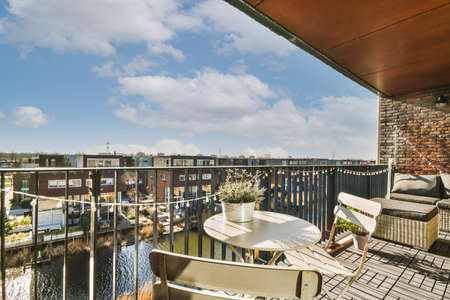 View of the beautiful veranda of the house
