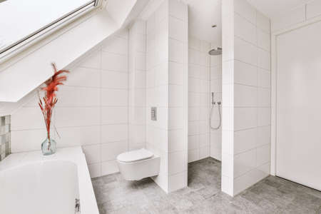 Interior design of beautiful and elegant bathroomの写真素材