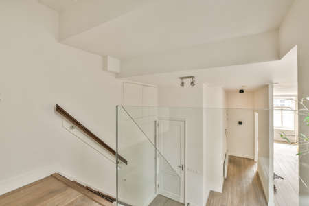 Luxury staircase hall of special design in an elegant house