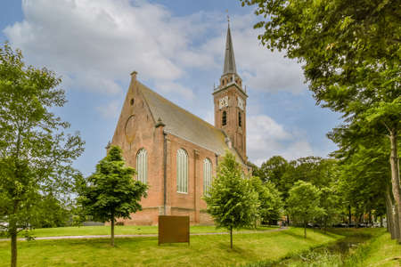 View of street near building with beauty of vagitaion outsideの写真素材