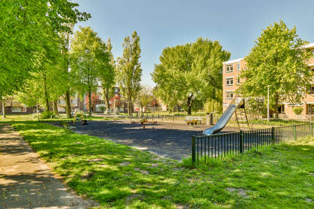 View of street near building with beauty of vagitaion outside