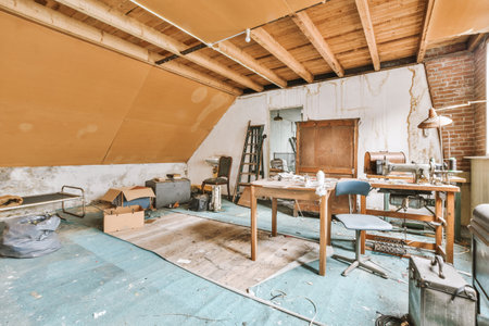 A cozy and spacious empty room in a luxury houseの写真素材