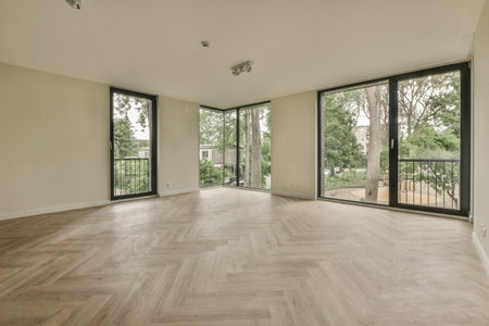 A cozy and spacious empty room in a luxury house