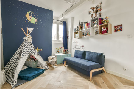Amsterdam, Netherlands - 10 April, 2021: a kids room with a teepeed teepeed teepeed teepeed teepeed teepeedのeditorial素材