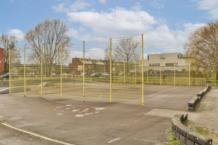 an empty parking lot with no cars or people in the area to see if they cant get out