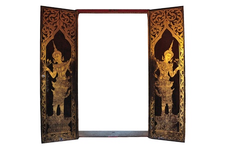 Thai church doorの写真素材
