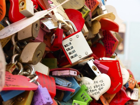 Key Seoul tower to blessing, Koreaのeditorial素材