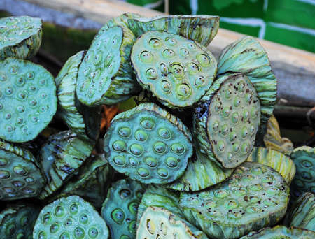 Lotus seed tied together の写真素材