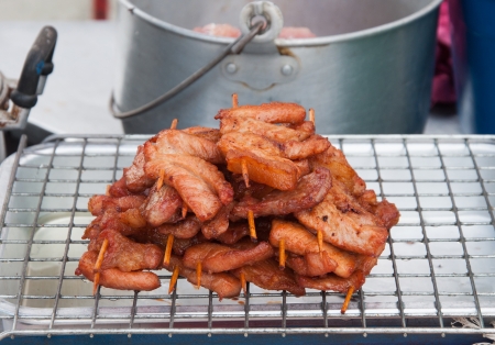 Traditional Thai roasted pork の写真素材