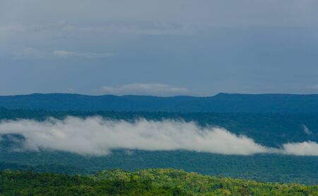 fog and cloud mountain valley landscape.