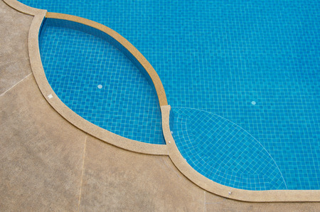 blue swimming pool at hotel.のeditorial素材