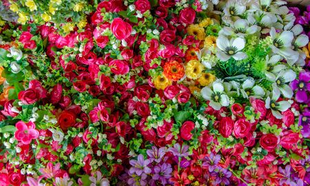 flower of the fabric, floral background.の写真素材