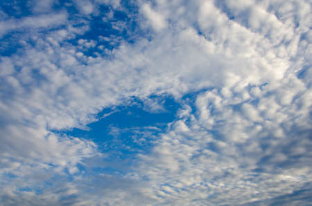 Blue sky with clouds.