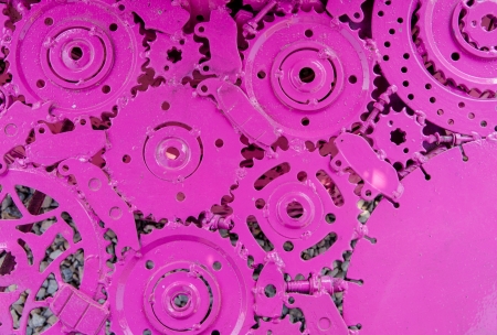 Pink Mechanical ratchets.の写真素材