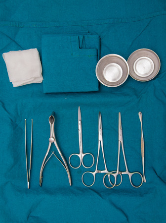 Surgeon and Surgical instruments in operation.の写真素材