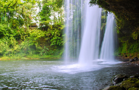 Tad Champee Cave Waterfall, Paksa Champasak South Laos.の写真素材