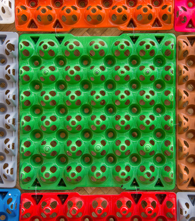 Colorful background from paper egg trays.