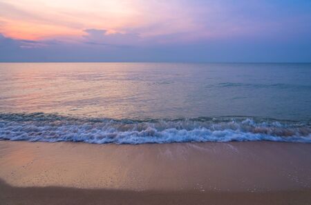 Sunrise on the beach of andaman sea.