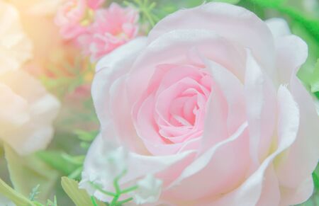 flower of the fabric with floral background.の写真素材