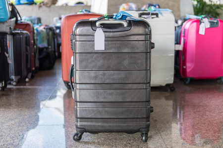 Luggage consisting of large suitcases rucksacks and travel bag.の写真素材