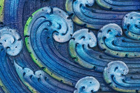 art of cement wave of Colorful  for background.の写真素材