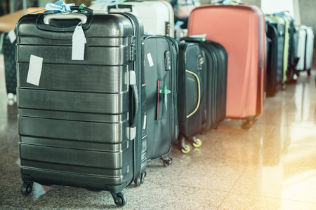 Luggage consisting of large suitcases rucksacks and travel bag.の写真素材